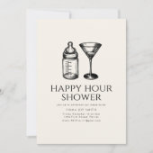 Happy Hour Douche Baby shower Uitnodiging (Voorkant)