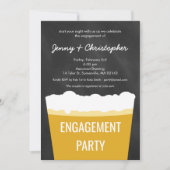Happy Hour Douche Bier Engagement Party Uitnodigen Kaart (Voorkant)