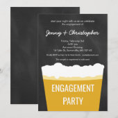 Happy Hour Douche Bier Engagement Party Uitnodigen Kaart (Voorkant / Achterkant)