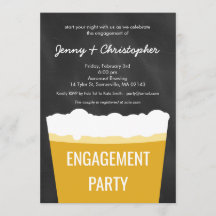 Happy Hour Douche Bier Engagement Party Uitnodigen
