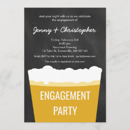 Happy Hour Douche Bier Engagement Party Uitnodigen Kaart
