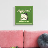 Happy Hour: Drink tot hij klaar is Canvas Afdruk (Insitu (Woonkamer))