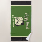 Happy Hour: Drink tot hij klaar is Strandlaken (Voorkant)