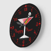 Happy Hour Funny Bloody Martini Clock w/ Notulen Grote Klok (Hoek)