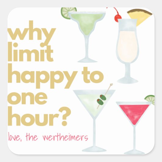 Happy Hour Gift Sticker (Voorkant)