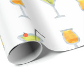 Happy Hour grillige Martini's en cocktails Patter Cadeaupapier (Rol Hoek)