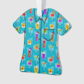 Happy Hour Hawaiian Tropische Drink Aloha Shirt Ornament (voorkant)