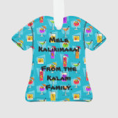 Happy Hour Hawaiian Tropische Drink Aloha Shirt Ornament (achterkant)