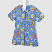 Happy Hour Hawaiian Tropische Drink Aloha Shirt Ornament (voorkant)