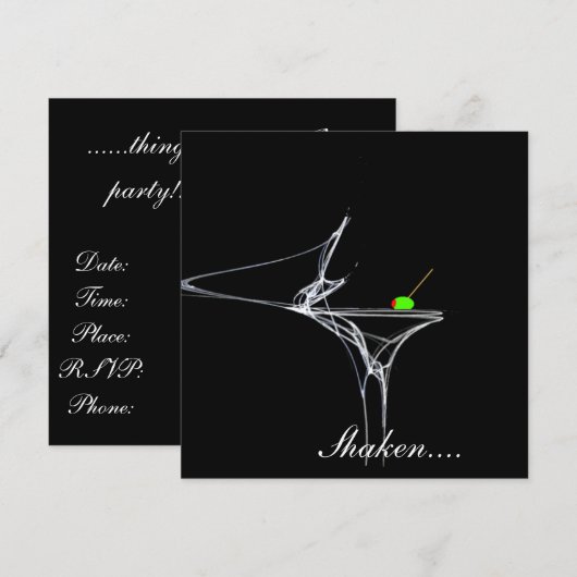 Happy Hour I-uitnodigingen Kaart (Voorkant / Achterkant)