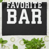 Happy Hour in mijn favoriete bar - Gym Inspirerend Theedoek (Gevouwen)