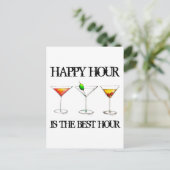 Happy Hour is de Best Hour Mixed Drink Cocktails Briefkaart (Staand voorkant)