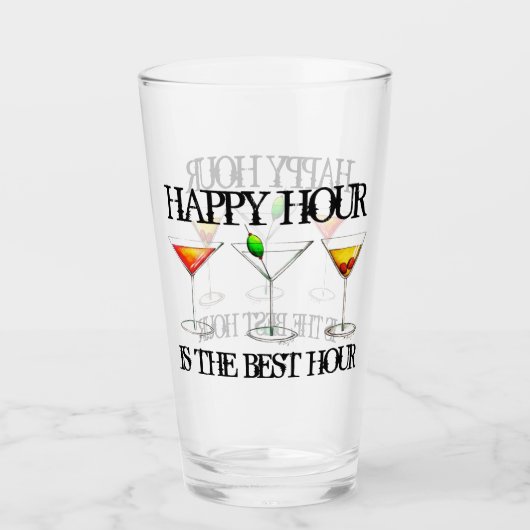 Happy Hour is de Best Hour Mixed Drink Cocktails Glas (Voorkant)