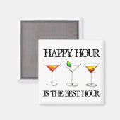 Happy Hour is de Best Hour Mixed Drink Cocktails Magneet (Voorkant / Achterkant)