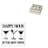 Happy Hour is de Best Hour Mixed Drink Cocktails Rubberstempel (Gestempeld)