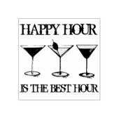 Happy Hour is de Best Hour Mixed Drink Cocktails Rubberstempel (Afrduk)
