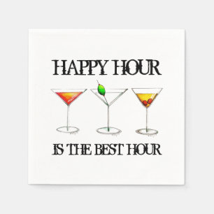 Happy Hour is de Best Hour Mixed Drink Cocktails Servet
