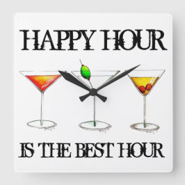 Happy Hour is de Best Hour Mixed Drink Cocktails Vierkante Klok