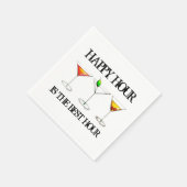 Happy Hour is het Beste Uur Mixed Drink Cocktails Servet (Hoek)