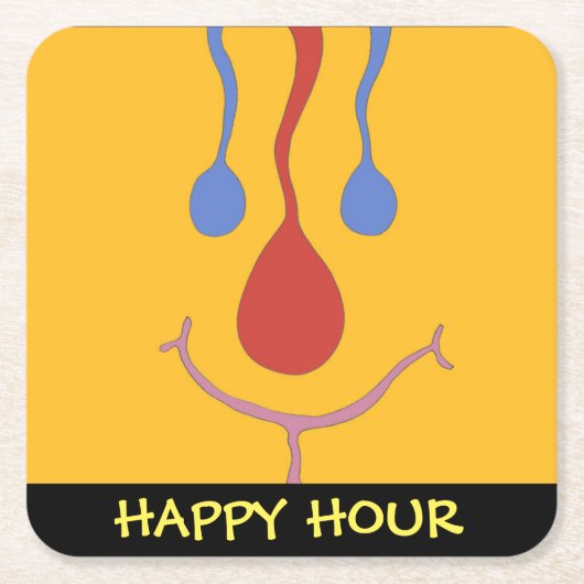 HAPPY HOUR KARTONNEN ONDERZETTERS (Voorkant)