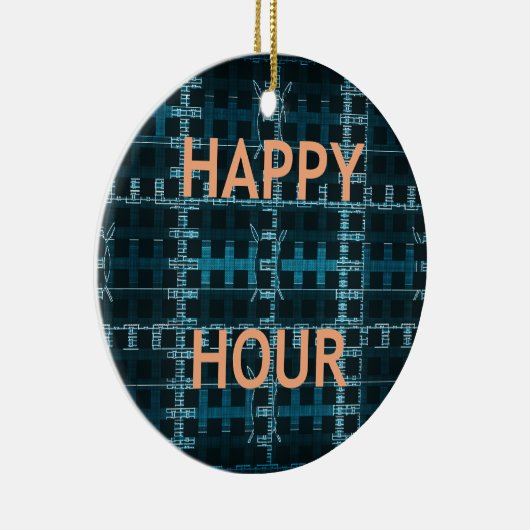 Happy Hour Keramisch Ornament (Rechts)