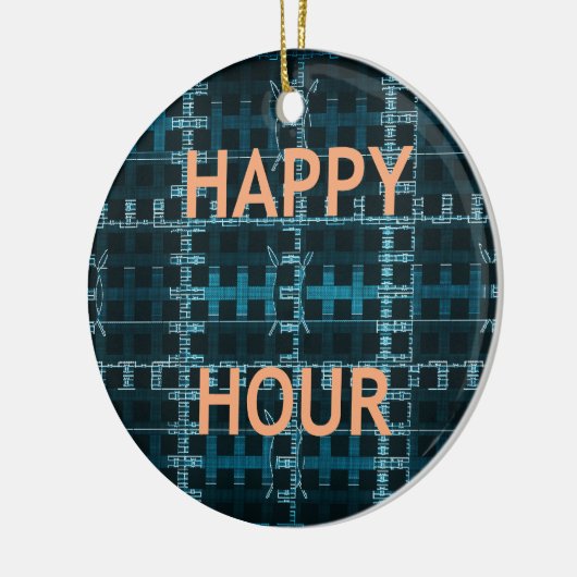 Happy Hour Keramisch Ornament (Links)