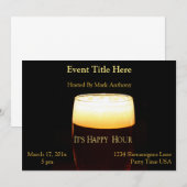 Happy Hour Lager Uitnodiging (Voorkant / Achterkant)