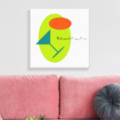 Happy Hour Martini Retro Canvas Afdruk (Insitu (Woonkamer))