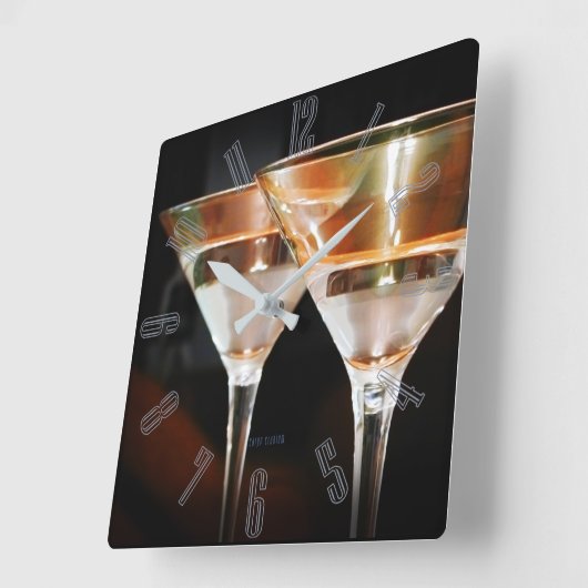 Happy Hour Martini Vierkante Klok (Hoek)