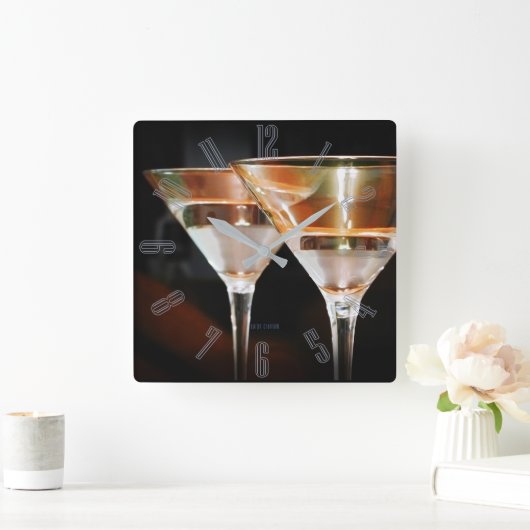 Happy Hour Martini Vierkante Klok (Huis)