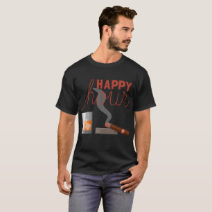 Happy Hour met Bourbon en Cigar T-shirt