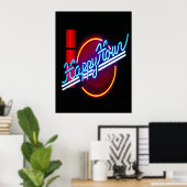 Happy Hour Neon Sign-Poster Poster (Thuiskantoor)