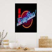Happy Hour Neon Sign-Poster Poster (Keuken)
