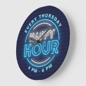 Happy Hour Neon Tekens Stijltekst Grote Klok (Hoek)