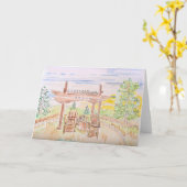 Happy Hour op het Knoll-Wenskaart Kaart (Gele Bloem)