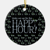 Happy Hour ornament, aanpassen Keramisch Ornament (Voorkant)