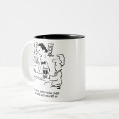 Happy Hour over nu vrouw is aangekomen Tweekleurige Koffiemok (Voorkant links)