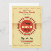 Happy Hour Party Flyer Kaart (Voorkant / Achterkant)