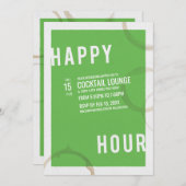 Happy Hour Party-uitnodiging Kaart (Voorkant / Achterkant)