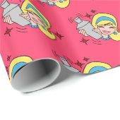 Happy Hour Retro Girl Wrapping Paper Cadeaupapier (Rol Hoek)