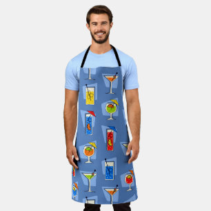 Happy Hour Retro Hawaiian Tropische Drinken - blau Schort