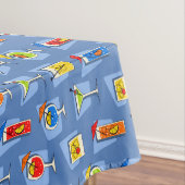 Happy Hour Retro Hawaiian Tropische Drinken Tafelkleed (Voorbeeld)