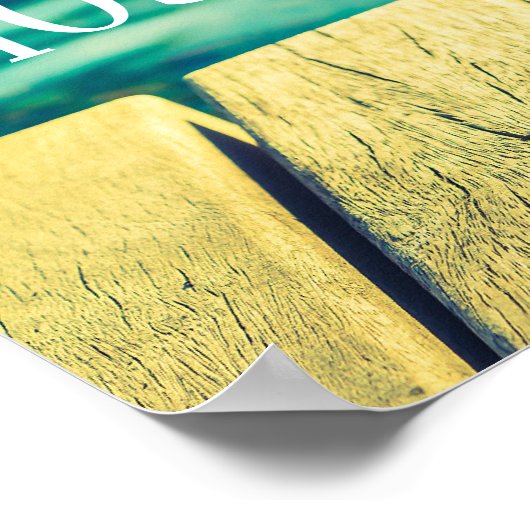 Happy Hour slogan Retro cocktail sunset poolbar Poster (Hoek)