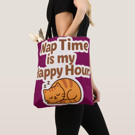 Happy Hour-sluimer – Knuffelkat Tote Bag (Dichtbij)