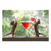 Happy Hour Squirrels Foto Afdruk (Voorkant)