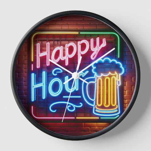 Happy Hour teken op baksteen (Voorkant)