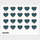 Happy Hour Tekst Blauwe Vector Art Print Hart Sticker (Vel)