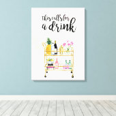 Happy Hour thuis II Canvas Afdruk (Insitu (Houten vloer))