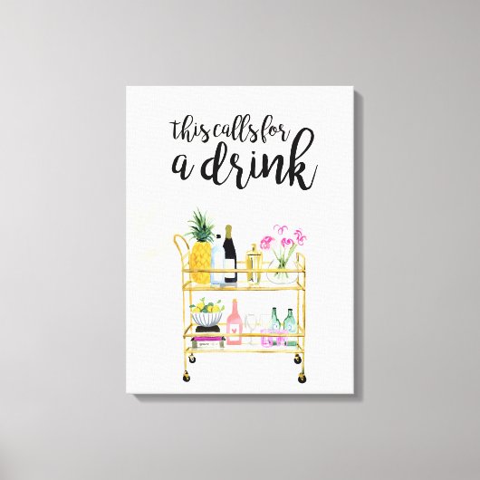 Happy Hour thuis II Canvas Afdruk (Voorkant)