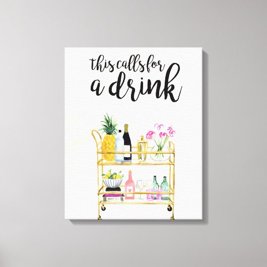 Happy Hour thuis II Canvas Afdruk (Voorkant)